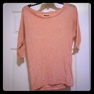 American Eagle peachy pink and white summer top